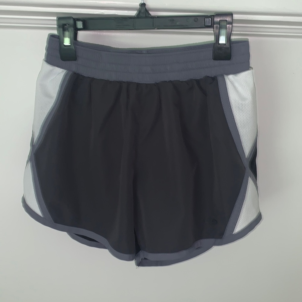Champion NWOT active shorts size small petite. Gray black and white